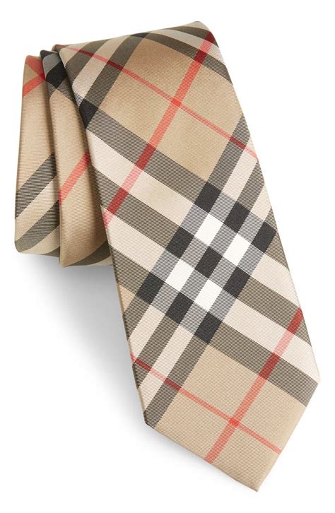 BURBERRY Check Silk Tie 